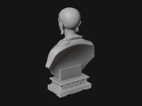 Praying Monk Bust Statue Design 1 - 3D Print Model 3D Print Model