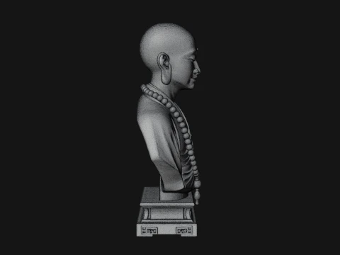 Praying Monk Bust Statue Design 1 - 3D Print Model 3D Print Model