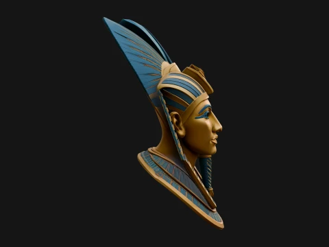 Pharaoh Nemes Bust Statue Design 5 - 3D Print Model 3D Print Model