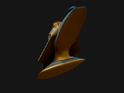 Pharaoh Nemes Bust Statue Design 5 - 3D Print Model 3D Print Model