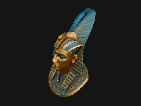 Pharaoh Nemes Bust Statue Design 5 - 3D Print Model 3D Print Model
