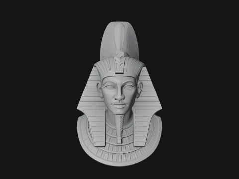 Pharaoh Nemes Bust Statue Design 5 - 3D Print Model 3D Print Model