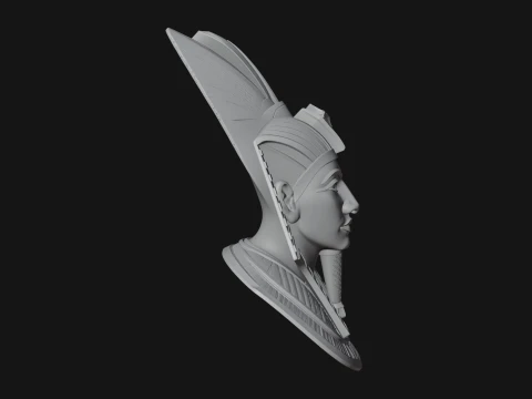 Pharaoh Nemes Bust Statue Design 5 - 3D Print Model 3D Print Model