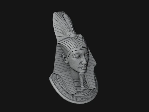 Pharaoh Nemes Bust Statue Design 5 - 3D Print Model 3D Print Model
