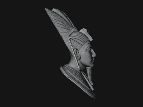 Pharaoh Nemes Bust Statue Design 5 - 3D Print Model 3D Print Model