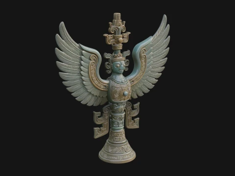 Winged Totem Ornament Design 1 - 3D Print Model 3D Print Model