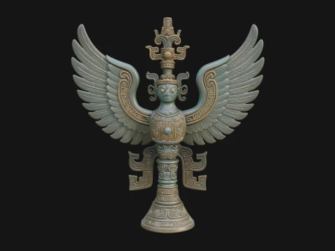 Winged Totem Ornament Design 1 - 3D Print Model 3D Print Model