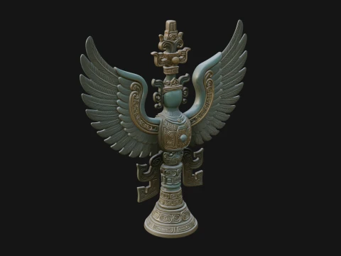 Winged Totem Ornament Design 1 - 3D Print Model 3D Print Model