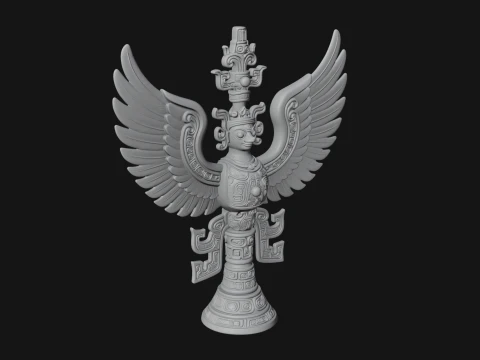 Winged Totem Ornament Design 1 - 3D Print Model 3D Print Model