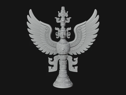 Winged Totem Ornament Design 1 - 3D Print Model 3D Print Model