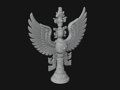 Winged Totem Ornament Design 1 - 3D Print Model 3D Print Model