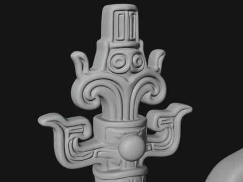 Winged Totem Ornament Design 1 - 3D Print Model 3D Print Model