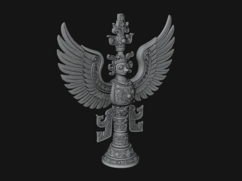 Winged Totem Ornament Design 1 - 3D Print Model 3D Print Model