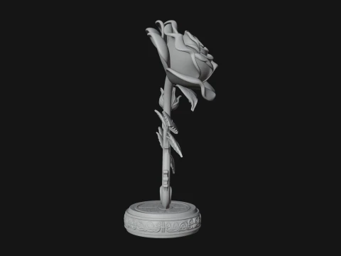 Carved Rose Ornament Design 1 - 3D Print Model 3D Print Model