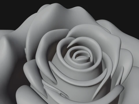 Carved Rose Ornament Design 1 - 3D Print Model 3D Print Model