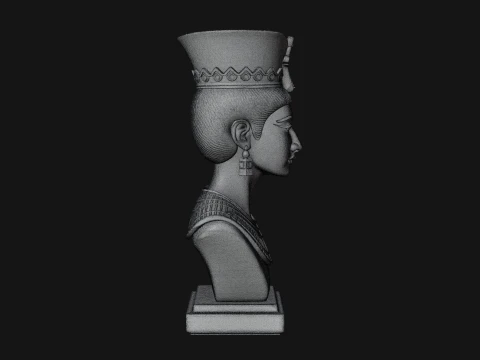 Egyptian Queen Bust Statue Design 2 - 3D Print Model 3D Print Model