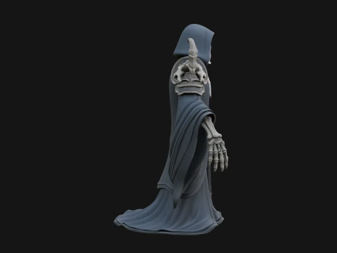 Hooded Skeleton Reaper Statue Design 1 - 3D Print Model 3D Print Model
