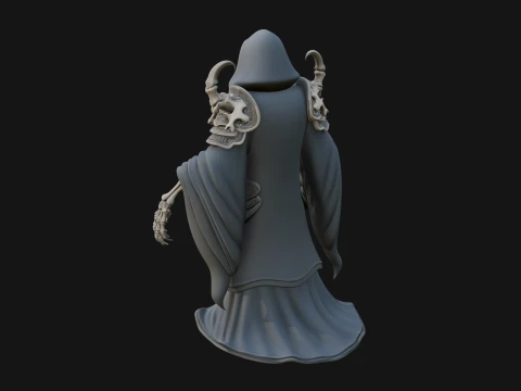 Hooded Skeleton Reaper Statue Design 1 - 3D Print Model 3D Print Model