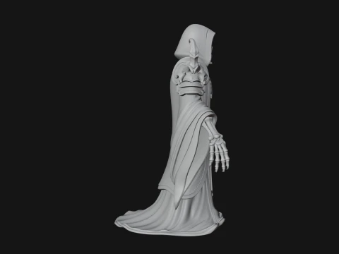 Hooded Skeleton Reaper Statue Design 1 - 3D Print Model 3D Print Model