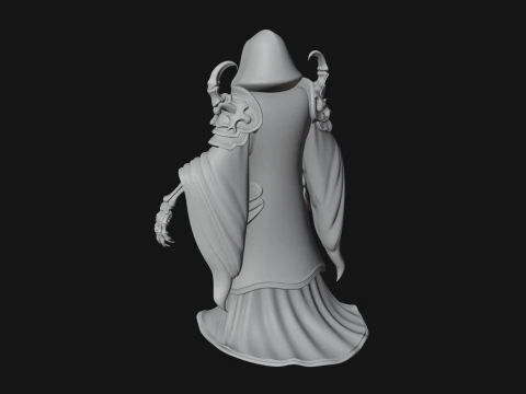 Hooded Skeleton Reaper Statue Design 1 - 3D Print Model 3D Print Model