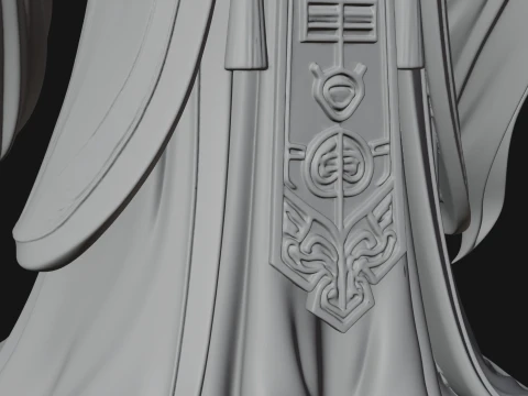 Hooded Skeleton Reaper Statue Design 1 - 3D Print Model 3D Print Model