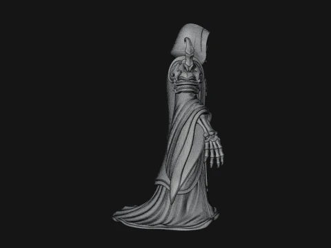 Hooded Skeleton Reaper Statue Design 1 - 3D Print Model 3D Print Model