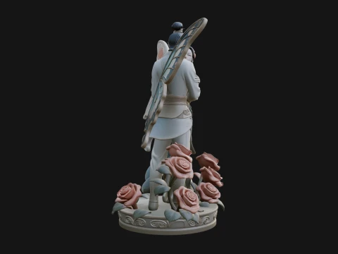 Butterfly Winged Couple Statue Design 1 - 3D Print Model 3D Print Model