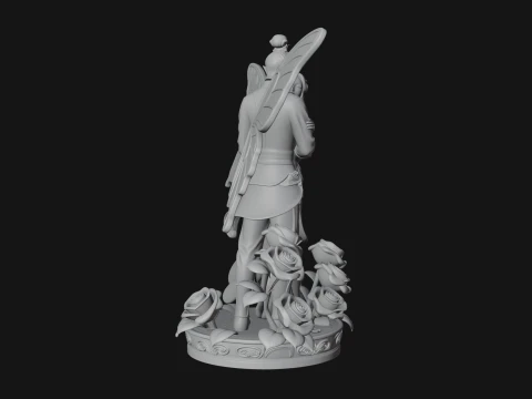 Butterfly Winged Couple Statue Design 1 - 3D Print Model 3D Print Model