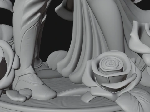Butterfly Winged Couple Statue Design 1 - 3D Print Model 3D Print Model