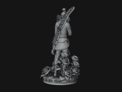 Butterfly Winged Couple Statue Design 1 - 3D Print Model 3D Print Model