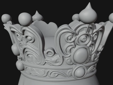 Crowned Hooded Sage Bust Statue Design 2 - 3D Print Model 3D Print Model