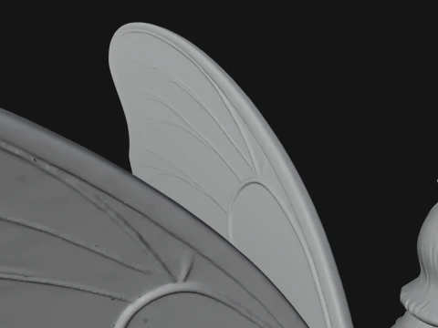 Butterfly Winged Couple Statue Design 2 - 3D Print Model 3D Print Model