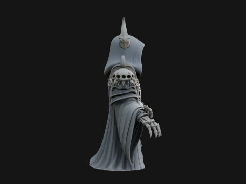 Hooded Skeleton Reaper Bust Statue Design 5 - 3D Print Model 3D Print Model