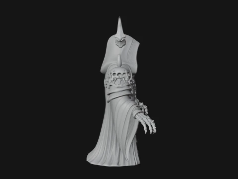 Hooded Skeleton Reaper Bust Statue Design 5 - 3D Print Model 3D Print Model