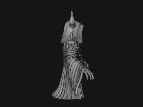 Hooded Skeleton Reaper Bust Statue Design 5 - 3D Print Model 3D Print Model