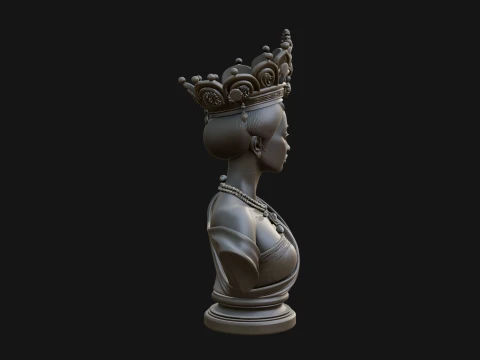 African Queen Bust Statue Design 7 - 3D Print Model 3D Print Model
