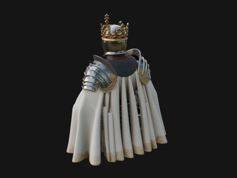 Crusader Knight Bust Statue Design 2 - 3D Print Model 3D Print Model