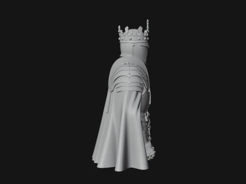 Crusader Knight Bust Statue Design 2 - 3D Print Model 3D Print Model