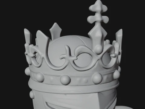 Crusader Knight Bust Statue Design 2 - 3D Print Model 3D Print Model