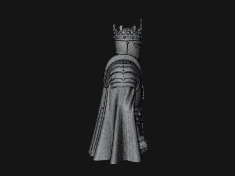 Crusader Knight Bust Statue Design 2 - 3D Print Model 3D Print Model