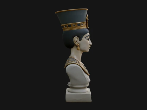 Egyptian Queen Bust Statue Design 3 - 3D Print Model 3D Print Model