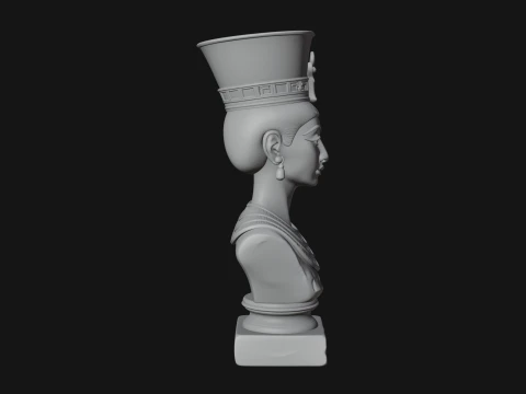Egyptian Queen Bust Statue Design 3 - 3D Print Model 3D Print Model