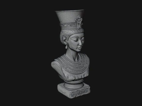 Egyptian Queen Bust Statue Design 3 - 3D Print Model 3D Print Model