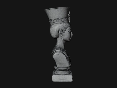 Egyptian Queen Bust Statue Design 3 - 3D Print Model 3D Print Model