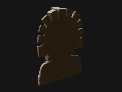 Aztec Warrior Bust Statue Design 1 - 3D Print Model 3D Print Model