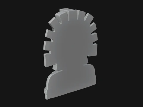 Aztec Warrior Bust Statue Design 1 - 3D Print Model 3D Print Model