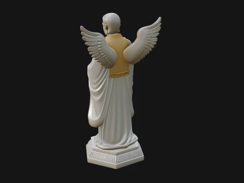 Winged Priest Statue Design 2 - 3D Print Model 3D Print Model