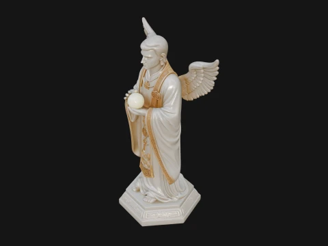 Winged Priest Statue Design 2 - 3D Print Model 3D Print Model