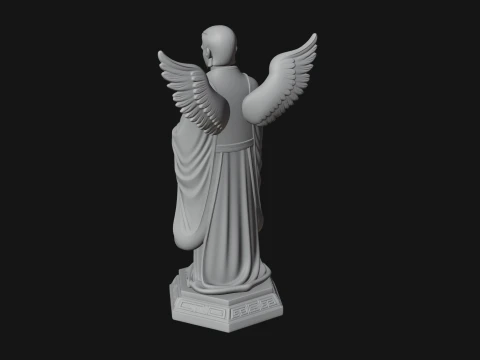Winged Priest Statue Design 2 - 3D Print Model 3D Print Model