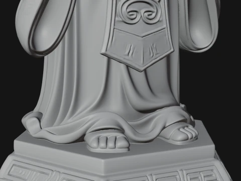 Winged Priest Statue Design 2 - 3D Print Model 3D Print Model